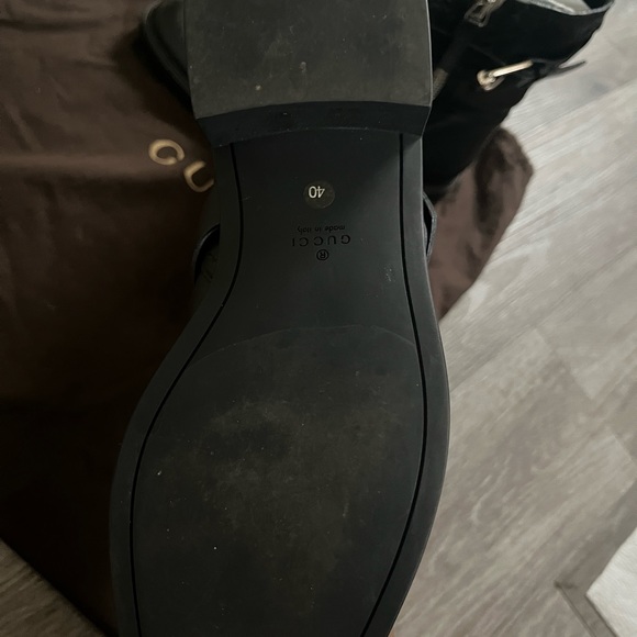 Women’s GUCCI All Black Leather GG Riding Boots Euro Size 40. Worn 5X @Most - Picture 5 of 7